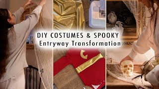 DIYing our costumes & spooky entryway decor transformation