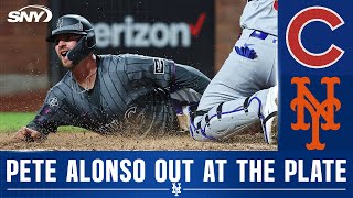 Pete Alonso thrown out at the plate to end Mets controversial 1-0 loss to the Cu
