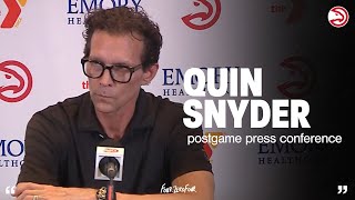 Hawks vs. Bucks Postgame Press Conference: Quin Snyder