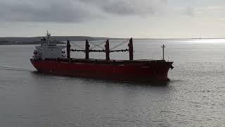 Pacific Wave outbound passing S-Breeze inbound Waterford Harbour