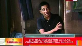 BT: BFP, nag-inspeksyon sa ilang commercial-  residential building sa QC