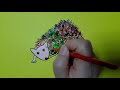 how to draw a hedgehog 치솔사용하여 고슴도치 그리기