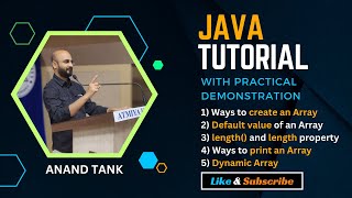 #11 Java Tutorial : OOP Basics : Array with practical - Part 1 | Anand Tank