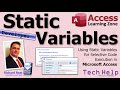 Using Static Variables for Selective Code Execution in Microsoft Access