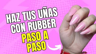 Haz tus uñas cortas con Rubber Base súper fácil | Tutorial