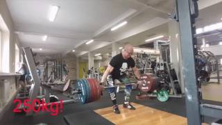 FRONT SQUAT 200kgx8/DEADLIFT snatch 250kg!/PUSH PRESS 120kgx10/BP 170kgx9