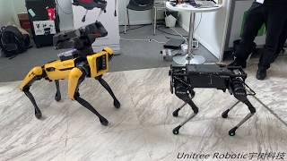 IROS2018: Laikago( Unitree Robotics ) meeting  spotmini( Boston Dynamics )