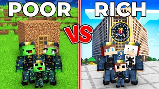 Maizen RICH FBI Family vs Mikey POOR in Minecraft! - Parody Story(JJ and Mikey TV)