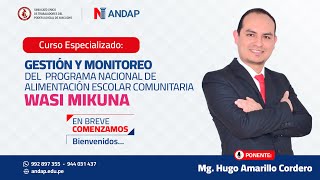 GESTÍÓN Y MONITOREO DEL PROGRAMA NACIONAL DE ALIMENTACIÓN ESCOLAR COMUNITARIO   WASI MIKUNA