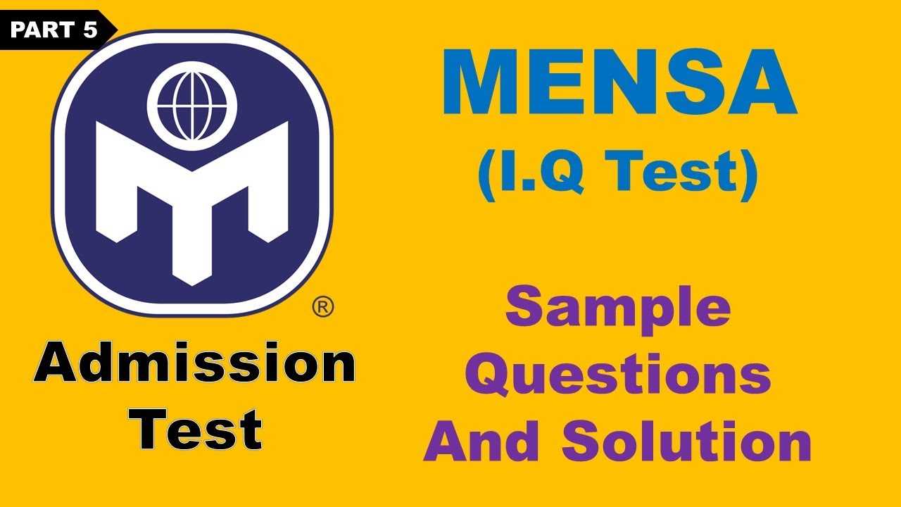 MENSA Intelligence Quotient (IQ) Test | Episode 5 | Certified Sample ...