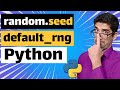 numpy.random.default_rng() and numpy.random.seed() in Python programming language (from scratch)