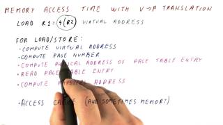 Memory Access Time With V-P Translation - Georgia Tech - HPCA: Part 4
