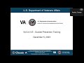 VA S.A.V.E Suicide Prevention Training 12.05.2023