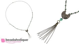 How to Make the Flora Necklace using Beaded Chain and a Chain Tassel