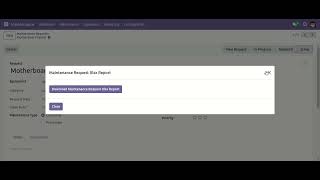 Maintenance Request Report Odoo V17
