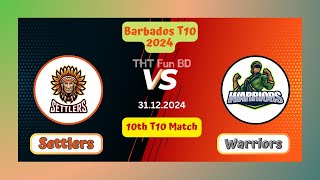 Settlers Vs Warriors | SET v WAR | Barbados T10 Live Score Streaming \u0026 Updates 2024