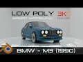Modeling Low poly car in Blender❗️BMW M3 1990