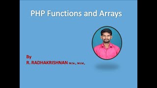 chapter 5 Functions and arrays in PHP