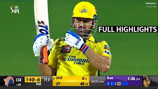 Chennai Super Kings vs Kolkata Knight Riders full Match Highlights, CSK vs KKR Full Highlights, Dube