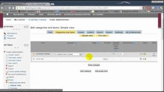 Configuring gradebook categories in Moodle™ Software Platform