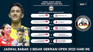 JADWAL BABAK 32 BESAR GERMAN OPEN 2025 HARI INI PUKUL 15:00 WIB LIVE YOUTUBE BWF TV #germanopen2025