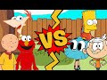 M.U.G.E.N. Battles | Caillou/Elmo/Phineas Flynn vs Bart Simpson/Gumball/Lincoln Loud