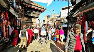 Busy Kathmandu City Center Walk