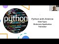 Python Data Types - Dictionary Application - Translator