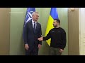 nato chief meets with zelenskyy in kyiv