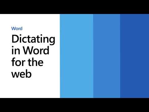 How to use Dictation in Microsoft Word for the web