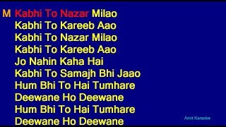 Kabhi To Nazar Milao - Adnan Sami Asha Bhosle Duet Hindi Full Karaoke with Lyrics