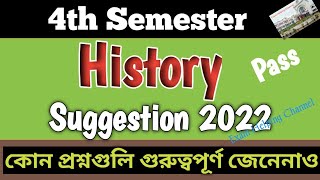 4th Semester History Suggestion 2022 / Tripura university BA 4th semester History