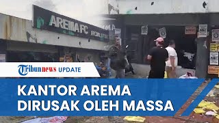 Kantor Arema FC Dirusak dan Dilempari Batu oleh Massa, Penjaga Kantor Alami Luka-luka