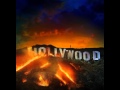 Hollywood sign on fire