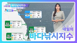 [바다낚시지수] 23년10월15일 루어낚시로 짜릿한 손맛 느껴보세요!/ 해양예보방송