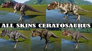 ALL SKINS CERATOSAURUS | JURASSIC WORLD EVOLUTION