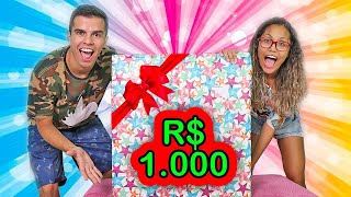 GANHAMOS UMA CAIXA MISTERIOSA DE R$ 1.000 REAIS!