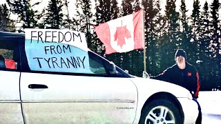 Freedom Protest in THREE HILLS, ALBERTA, CANADA