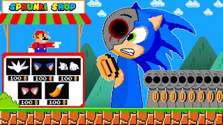 Super Mario Bros. But Mario Open Shop for Sprunki Sonic | PixSaga Mario