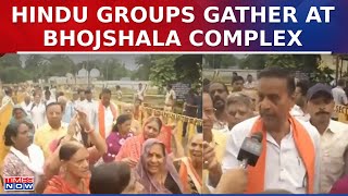 Bhojshala Complex Row | Hindu Groups Gather At Complex, Chant 'Hanuman Chalisa' | Watch