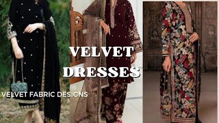 New Heart touching Velvet Ladies Suits Designs 2024/Plachi Velvet Fabric designs @mohammadfaheem4169