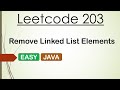 Leetcode 203 Remove Linked List Elements (Java)