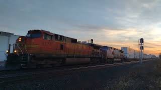 NS 264 with Ex-ATSF locomotive passes La Porte