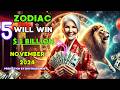 Nostradamus Prediction: ⭐️ 5 Zodiac Signs Will Win 1 Billion Dollars in November 2024!