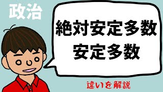 【総選挙】絶対安定多数・安定多数・過半数とは？違いを説明【衆議院】