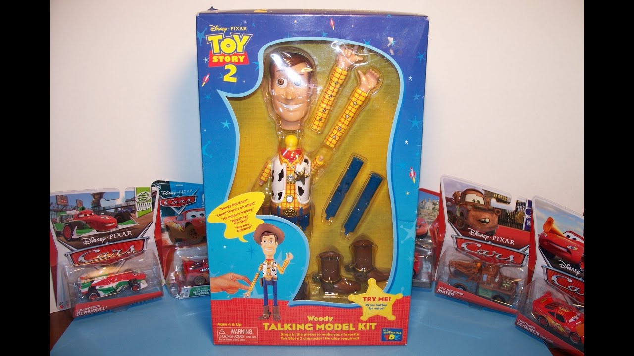 DISNEY PIXAR TOY STORY 2 WOODY TALKING MODEL KIT By THINKWAY TOYS VIDEO ...