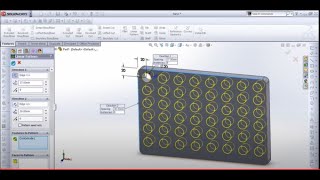 linear Pattern in solidworks, Rectangular pattern #cad #3dmodeling
