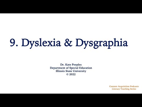 9. Dyslexia & Dysgraphia - YouTube