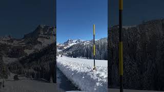 Corvara in Badia con la neve, paesaggio invernale da favola scendendo dal Passo di Campolongo 😍❄️☀️