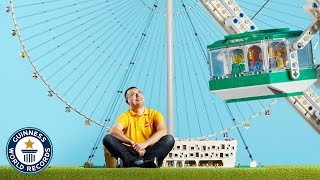 He Built a LEGO® Ferris Wheel from 40,000 Bricks! - Guinness World Records